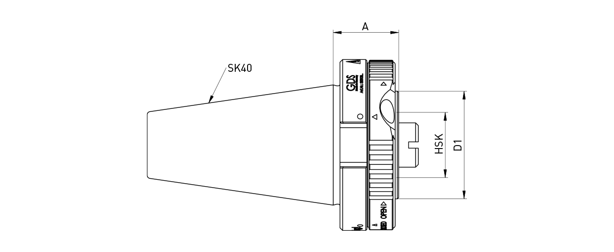 Adapter SK40 auf HSK32/HSK40