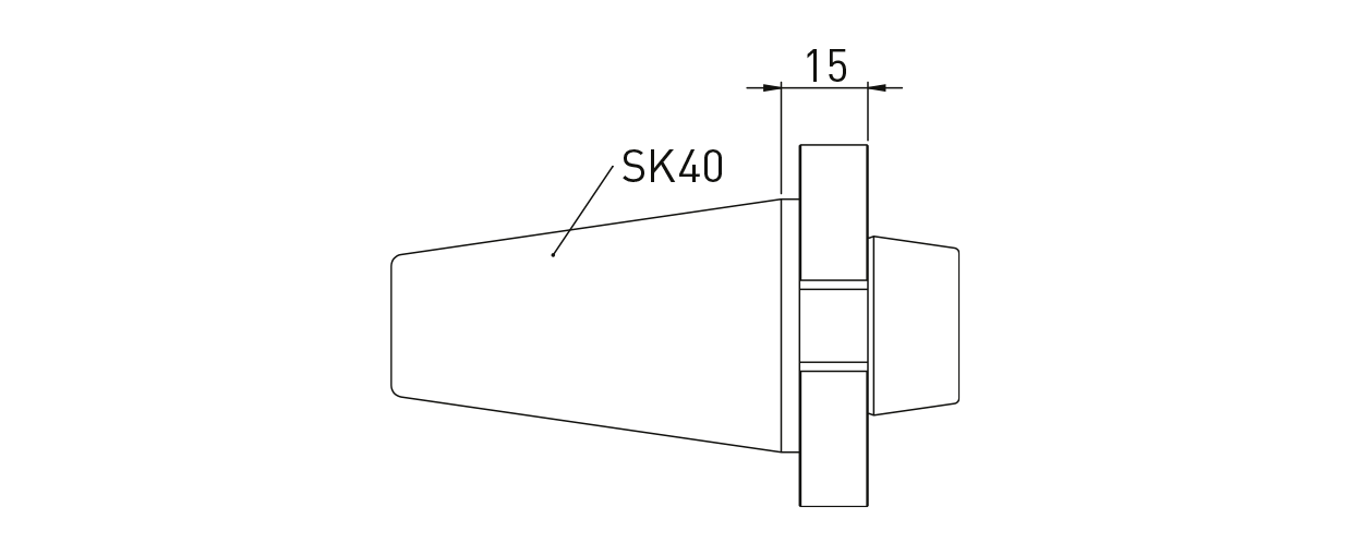 Adapter SK40 auf Haas/Walter Kegel