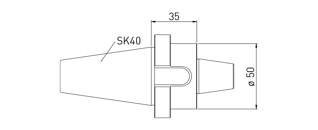 Adapter SK40 auf ANCA Kegel ø30