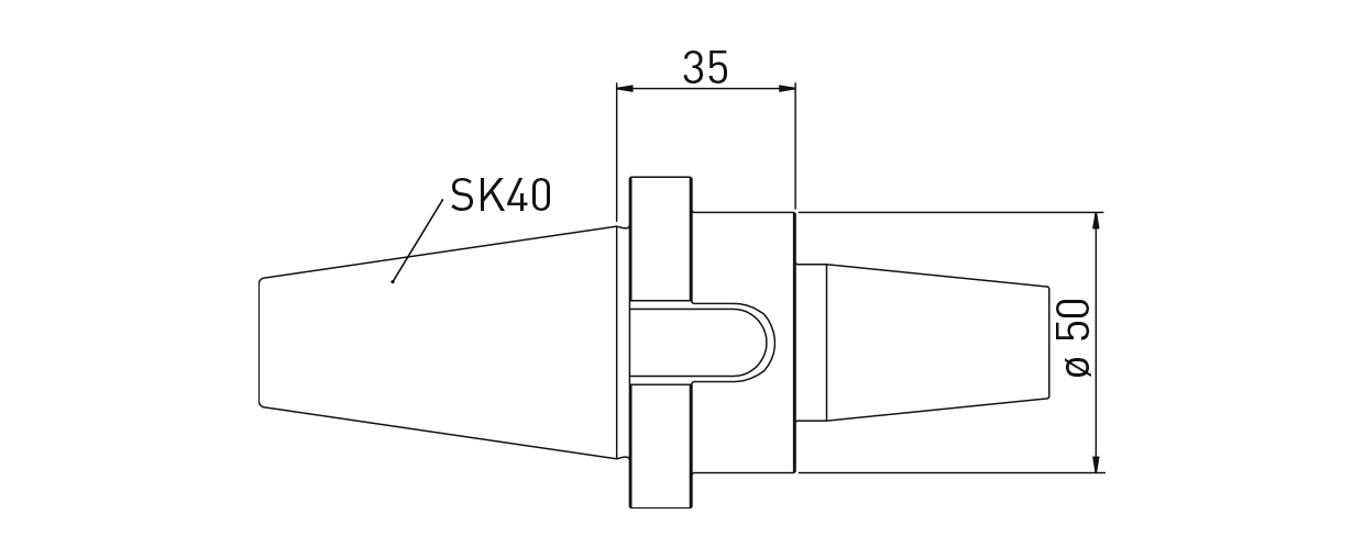 Adapter SK40 auf Strausak Fleximat