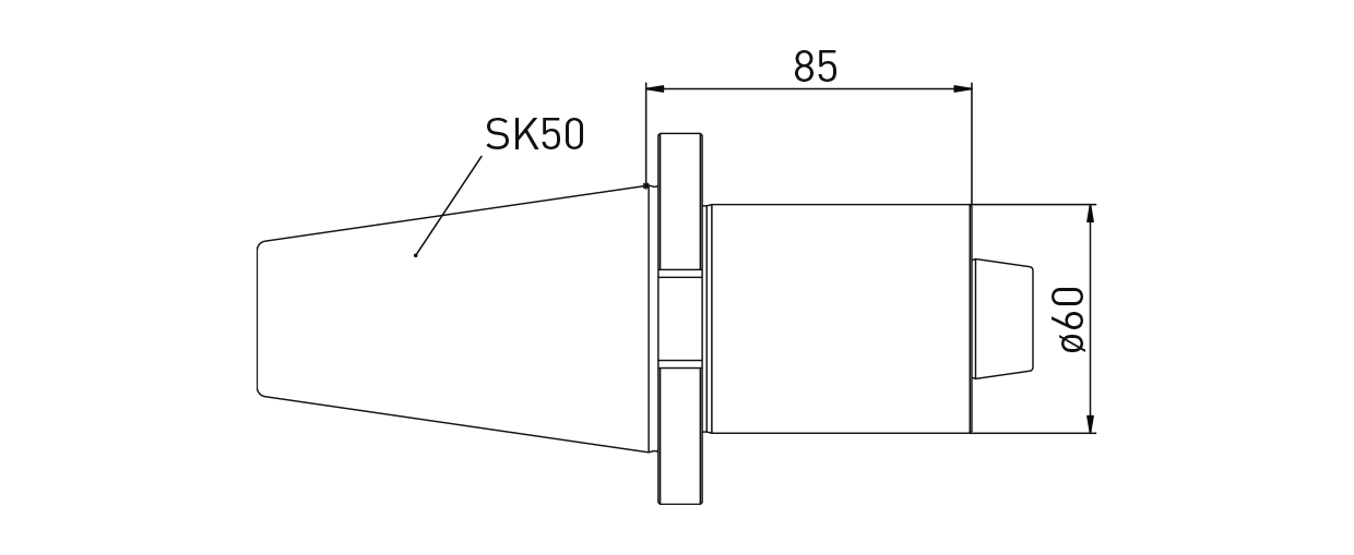 Adapter SK50 auf Haas/Walter Kegel L85